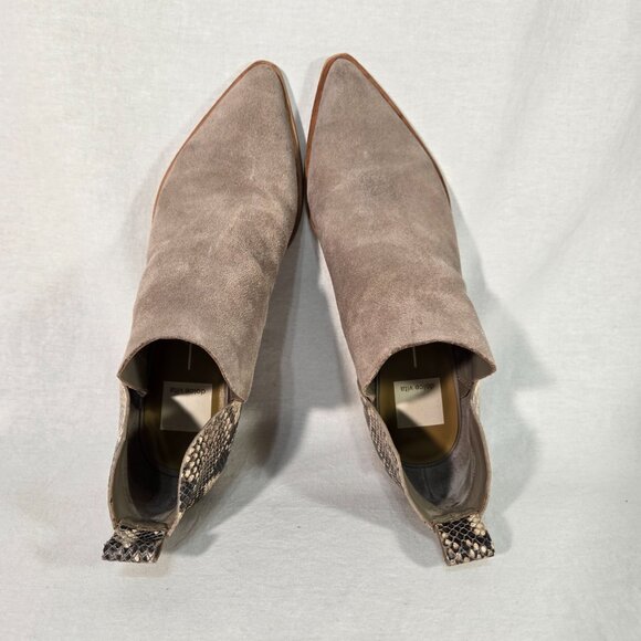 DOLCE VITA Sonni Boho Tan Suede/Snakeskin Ankle Booties Size 8.5 Exc. Condition! - Picture 6 of 16